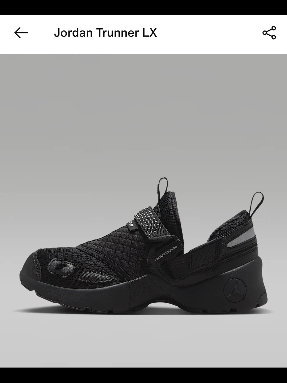 Jordan Trunner LX Slip-On Sneakers — Black